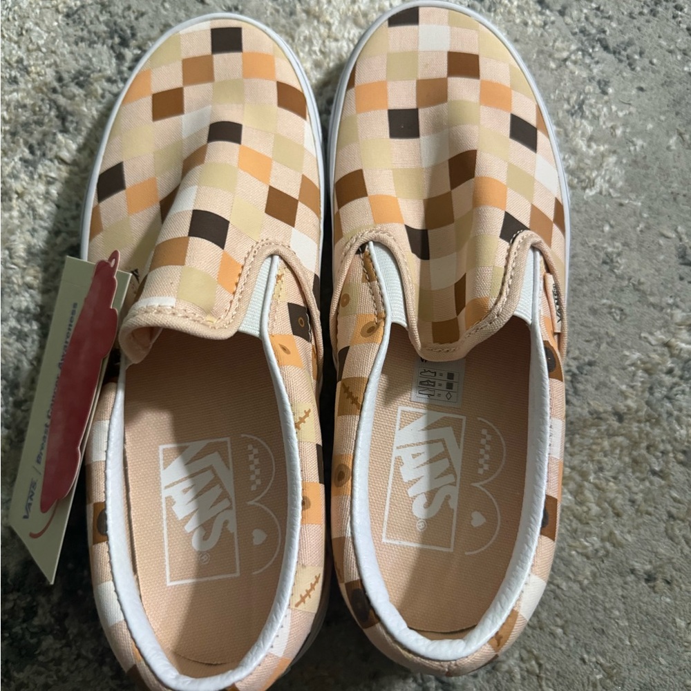 Checked board breast cancer awareness vans